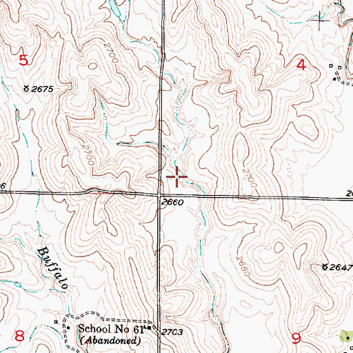 Topographic Map of Neben Reservoir, NE
