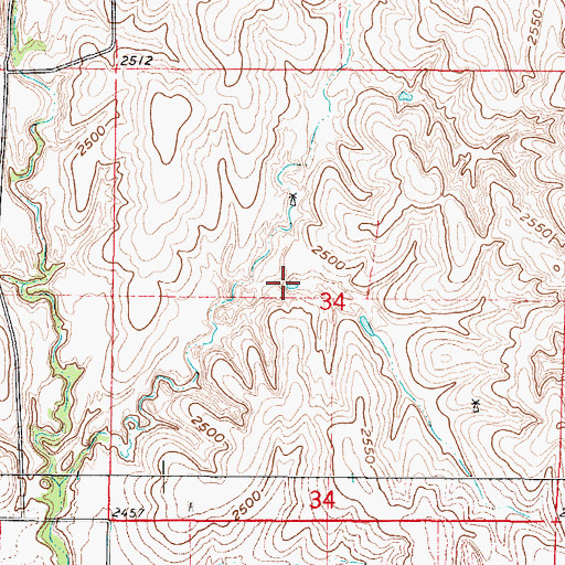 Topographic Map of Prasch Reservoir, NE
