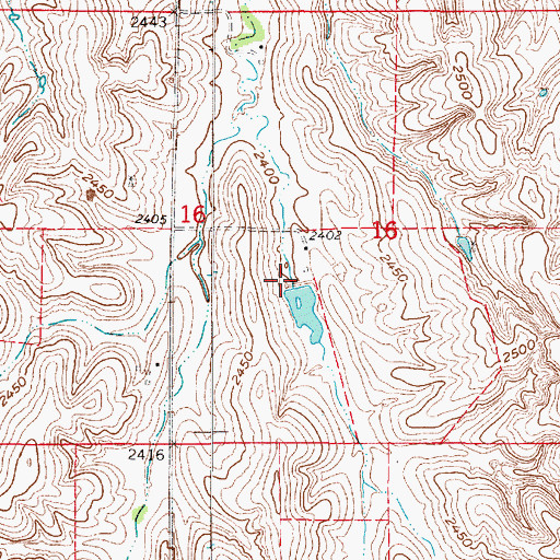 Topographic Map of School Land Dam Number 3, NE