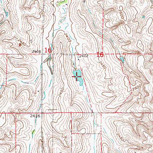 Topographic Map of School Land Reservoir Number 3, NE