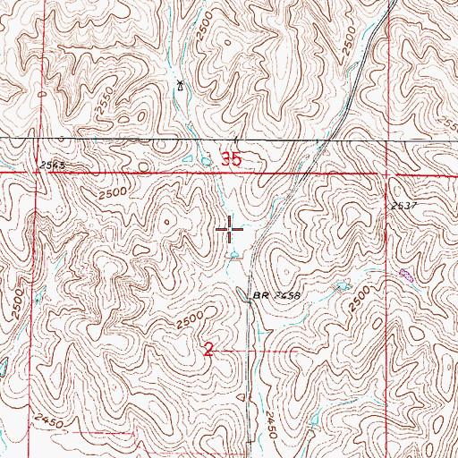 Topographic Map of Sherman Reservoir, NE