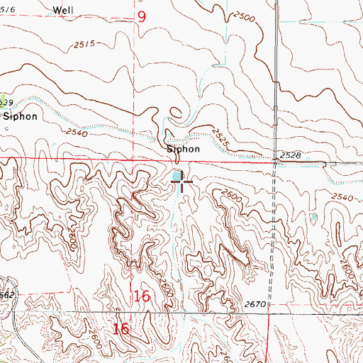 Topographic Map of Velte Dam, NE