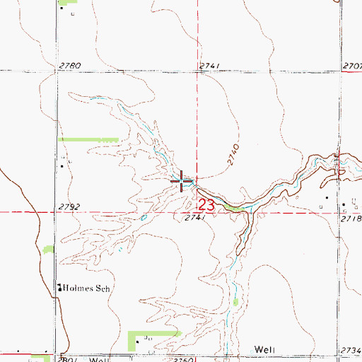 Topographic Map of Yeutter Reservoir, NE