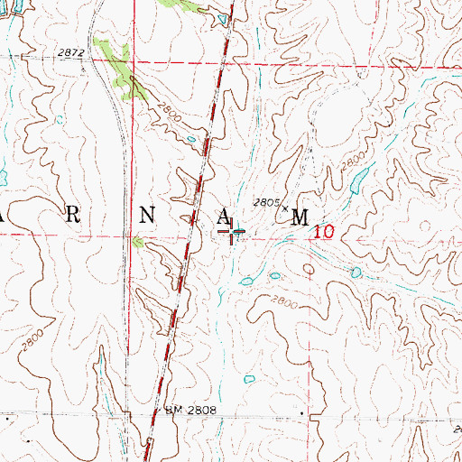 Topographic Map of Young Reservoir, NE