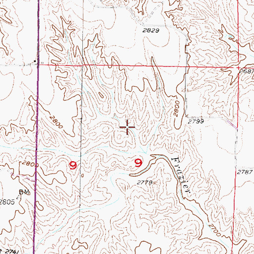 Topographic Map of Brown Reservoir, NE