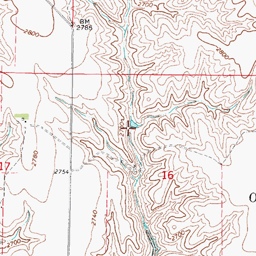 Topographic Map of Kaler Dam, NE