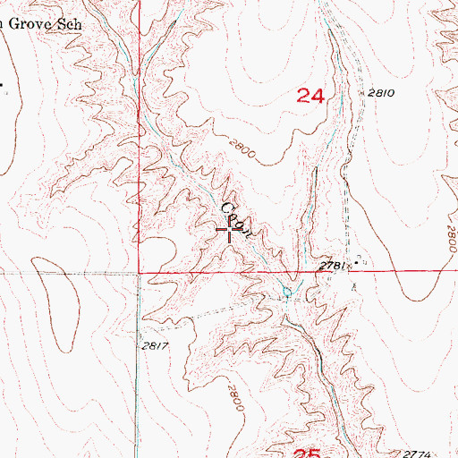 Topographic Map of Lashley Dam, NE