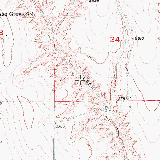 Topographic Map of Lashley Reservoir, NE