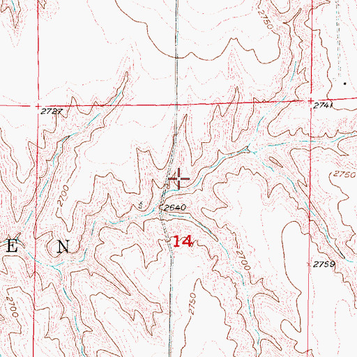 Topographic Map of Schow Dam, NE