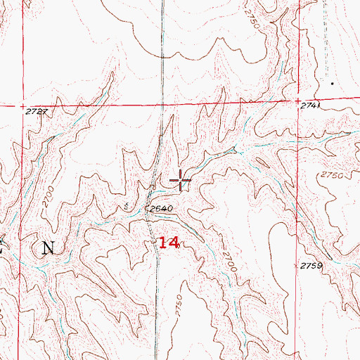 Topographic Map of Schow Reservoir, NE