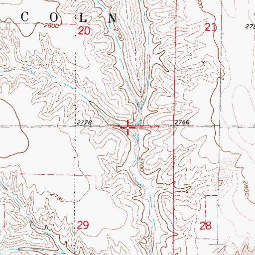 Topographic Map of Teel Dam Number 1, NE