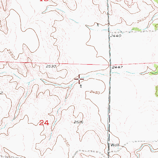 Topographic Map of Wood Reservoir, NE