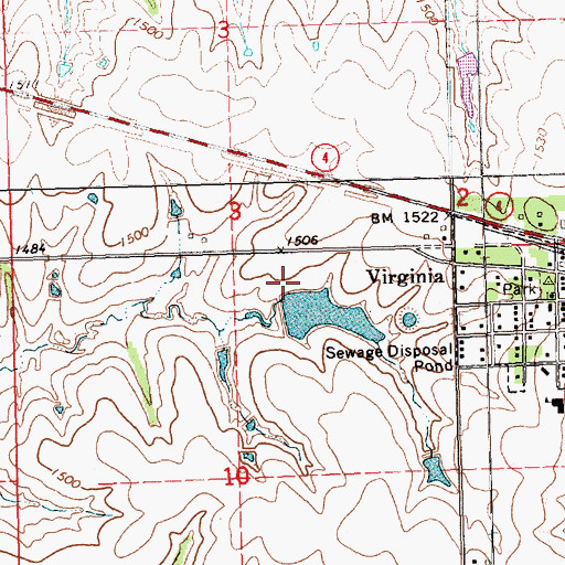 Topographic Map of Kuhns Dam, NE