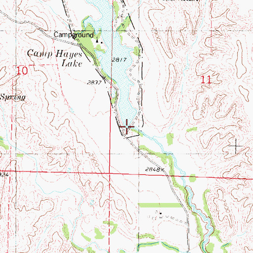 Topographic Map of Hayes Center Special Use Reservoir, NE