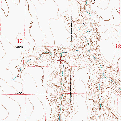 Topographic Map of Dahnke Reservoir, NE