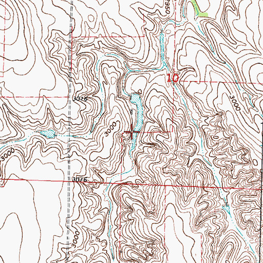 Topographic Map of Golding Reservoir, NE