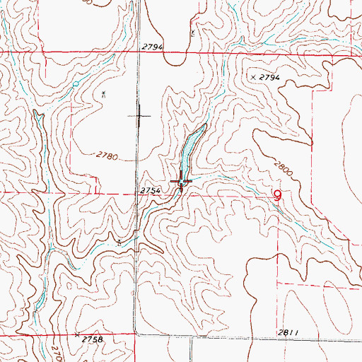 Topographic Map of Miller Dam, NE