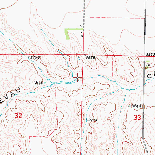 Topographic Map of Shackelford Dam, NE