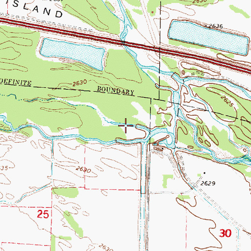 Topographic Map of Gothenburg Diversion Dam Reservoir, NE