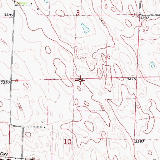 Topographic Map of Schack Reservoir Number 1, NE