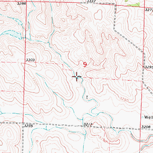 Topographic Map of Harms Reservoir, NE