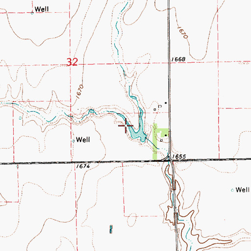 Topographic Map of Dickson Reservoir, NE