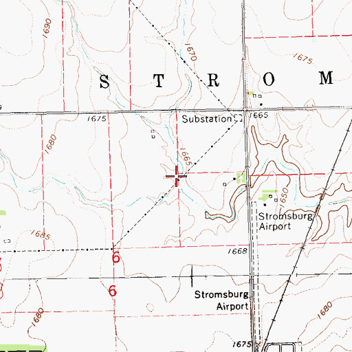Topographic Map of Rosenquist Reservoir, NE