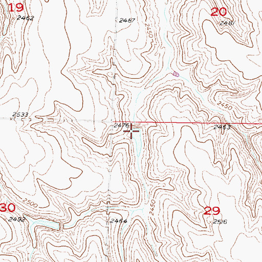 Topographic Map of Haag Reservoir, NE