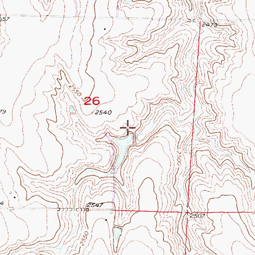 Topographic Map of Matheny Dam, NE
