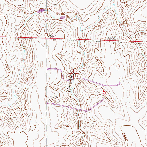 Topographic Map of Quigley Dam, NE