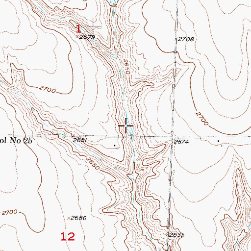Topographic Map of Shields Reservoir, NE