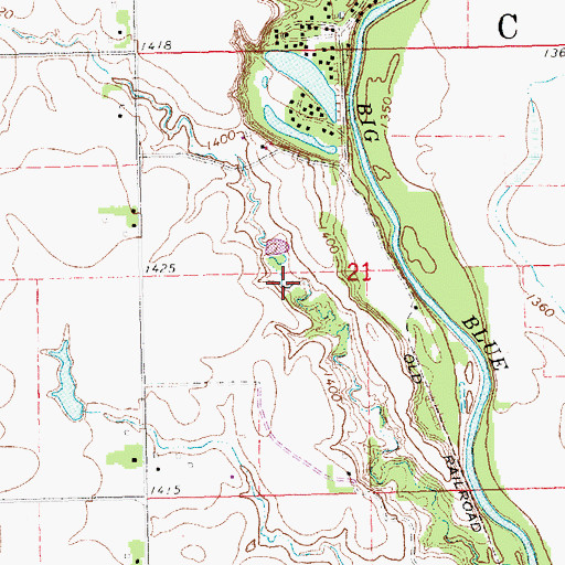 Topographic Map of Dudley Dam, NE