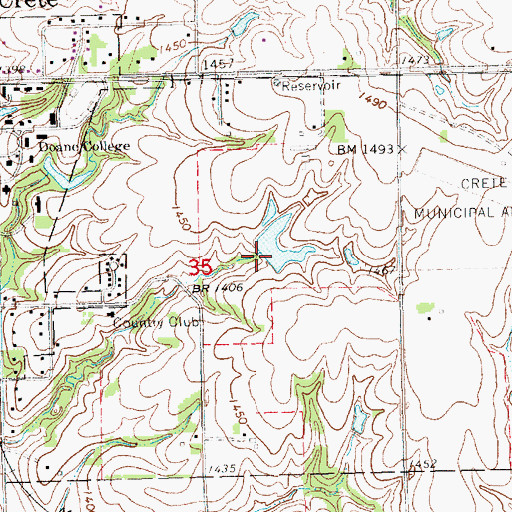 Topographic Map of Lothrop Dam, NE