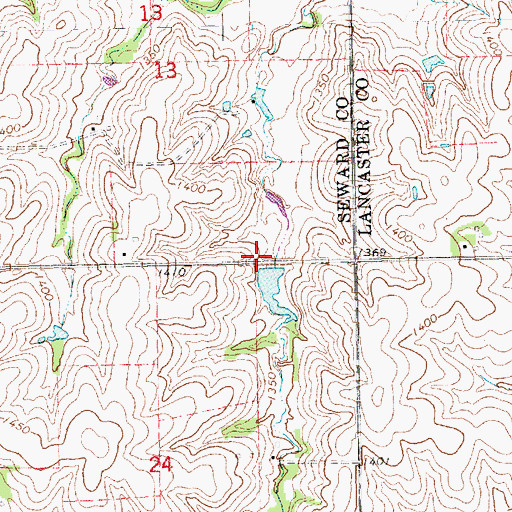 Topographic Map of Seward County Road Dam Number 1, NE