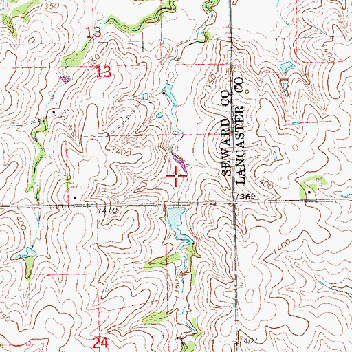 Topographic Map of Seward County Reservoir Number 1, NE