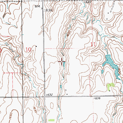 Topographic Map of Koester Reservoir, NE