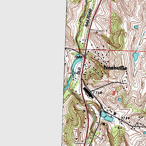 Topographic Map of Exley Reservoir, NE