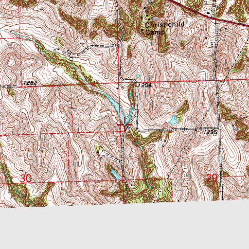 Topographic Map of Henricksen Dam, NE