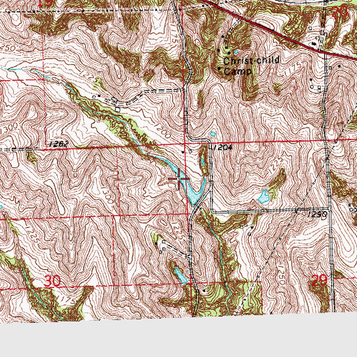 Topographic Map of Henricksen Reservoir, NE