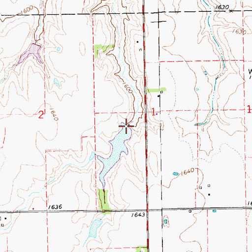 Topographic Map of Wessels Dam, NE
