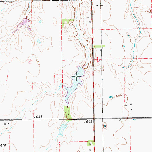Topographic Map of Wessels Reservoir, NE