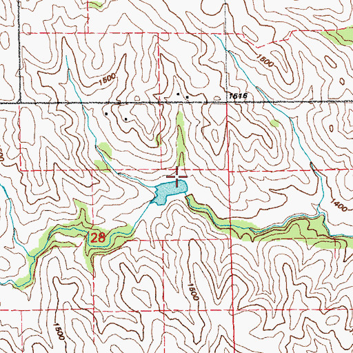 Topographic Map of Aowa Creek Dam 61-11A, NE