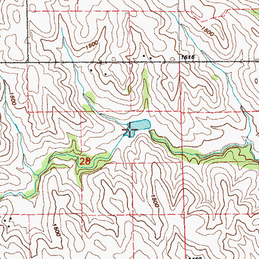 Topographic Map of Aowa Creek Reservoir 61-11A, NE