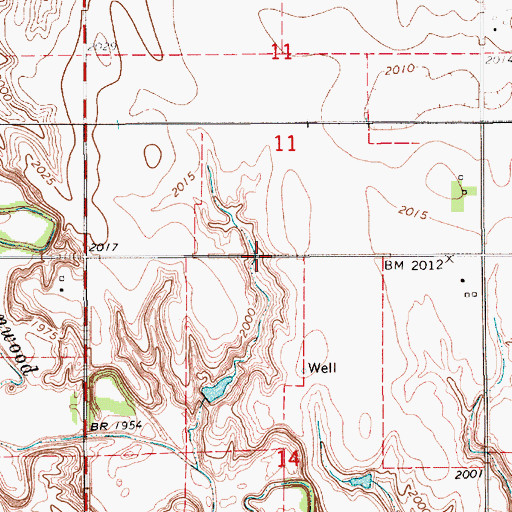 Topographic Map of Lukow Dam, NE