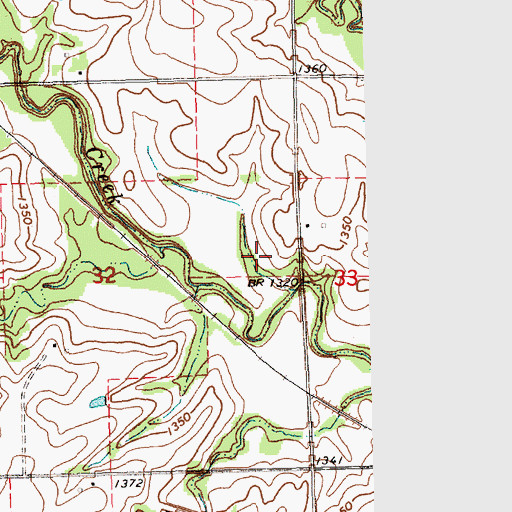 Topographic Map of Big Indian Creek Reservoir, NE