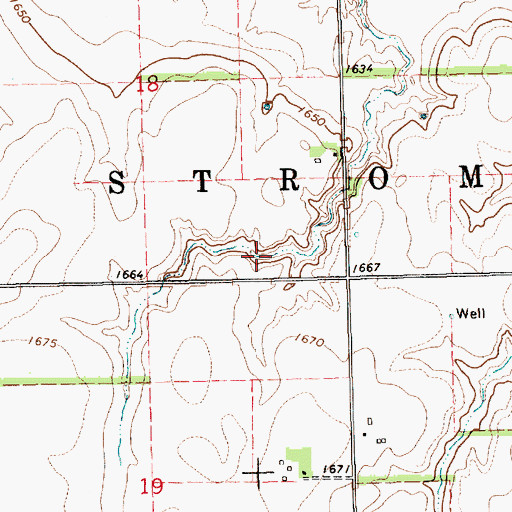 Topographic Map of Olson Reservoir, NE