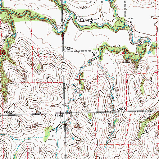 Topographic Map of North Oak Creek Dam 5-F, NE