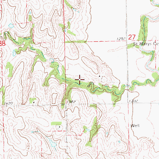 Topographic Map of North Oak Creek Dam 2-C, NE