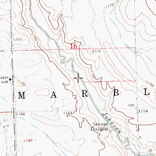 Topographic Map of Johnson Creek Reservoir 22-A, NE
