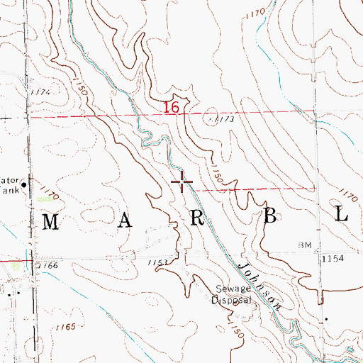 Topographic Map of Johnson Creek Reservoir 22-A, NE